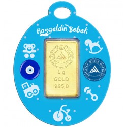 24 Ayar 1 Gram Külçe Altın Erkek Bebek