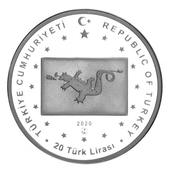 GÜMÜŞ , HATIRA PARA Hun Devleti - Türk Devletleri Serisi No:01 (Gümüş) Hatıra Parası