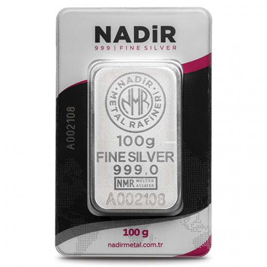 NadirGold 100 Gr Gümüş Külçe