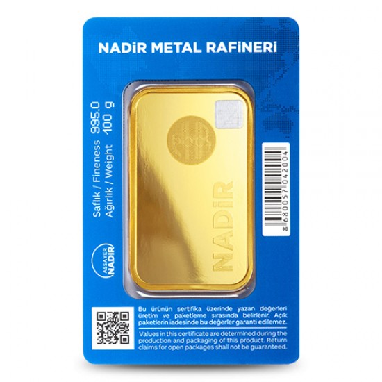 NadirGold 100 Gr Külçe Altın