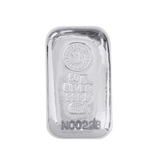 50 Gr Gümüş Külçe (Nostalji Seri)   NadirGold 