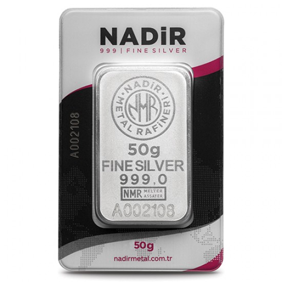 NadirGold 50 Gr Gümüş Külçe