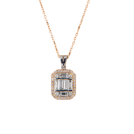Baget Pırlanta Kolye - 0,69 ct