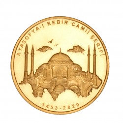 Ayasofya-i Kebir Camii Şerifi Hatıra Parası Kutulu / Altın