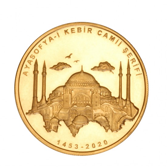 Ayasofya-i Kebir Camii Şerifi Hatıra Parası Kutulu / Altın